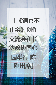 《铜官不止窑》创作交流会在长沙政协同心园举行 陈刚出席