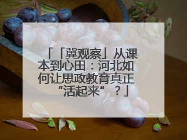 「冀观察」从课本到心田：河北如何让思政教育真正“活起来”？