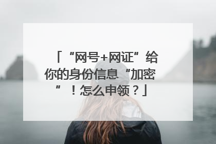 “网号+网证”给你的身份信息“加密”！怎么申领？