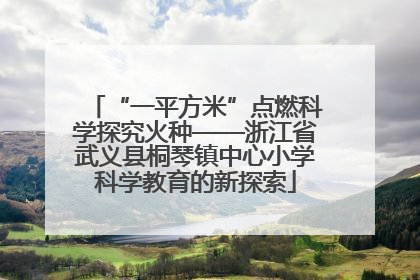 “一平方米”点燃科学探究火种——浙江省武义县桐琴镇中心小学科学教育的新探索
