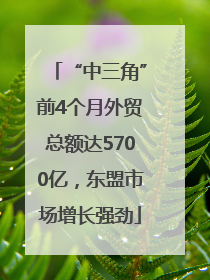 “中三角”前4个月外贸总额达5700亿，东盟市场增长强劲