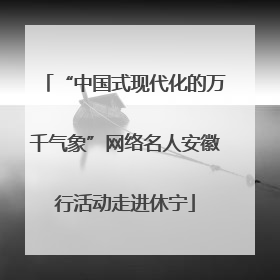 “中国式现代化的万千气象”网络名人安徽行活动走进休宁
