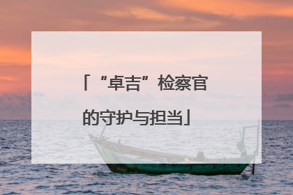 “卓吉”检察官的守护与担当