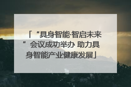 “具身智能·智启未来”会议成功举办 助力具身智能产业健康发展