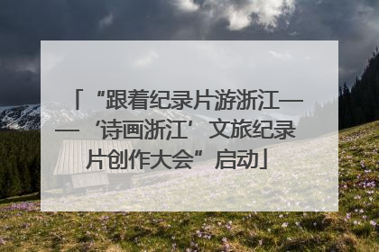 “跟着纪录片游浙江——‘诗画浙江’文旅纪录片创作大会”启动