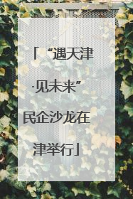 “遇天津·见未来”民企沙龙在津举行