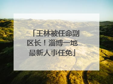 王林被任命副区长！淄博一地最新人事任免