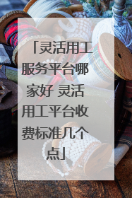 灵活用工服务平台哪家好 灵活用工平台收费标准几个点