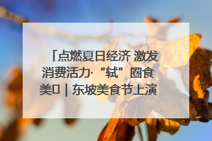 点燃夏日经济 激发消费活力·“轼”圈食美⑪｜东坡美食节上演“文化满汉全席”
