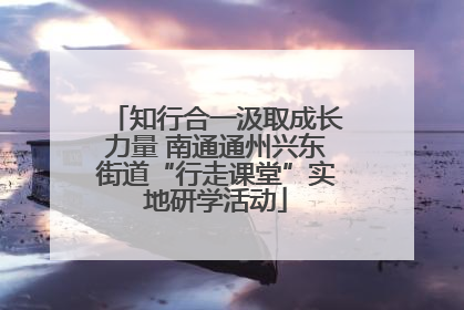知行合一汲取成长力量 南通通州兴东街道“行走课堂”实地研学活动