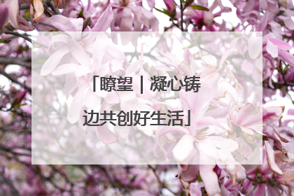 瞭望｜凝心铸边共创好生活