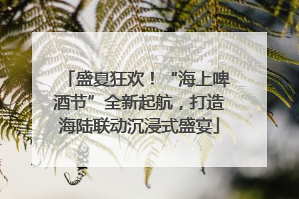 盛夏狂欢！“海上啤酒节”全新起航，打造海陆联动沉浸式盛宴
