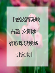 碧波涌珠映古韵 安阳水冶珍珠泉焕新引客来
