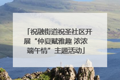祝融街道祝圣社区开展“仲夏赋雅趣 浓浓端午情”主题活动