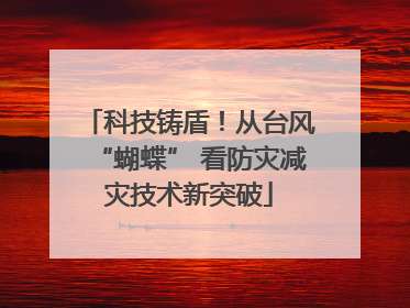 科技铸盾！从台风“蝴蝶” 看防灾减灾技术新突破