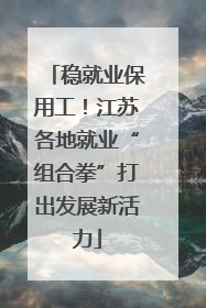 稳就业保用工！江苏各地就业“组合拳”打出发展新活力