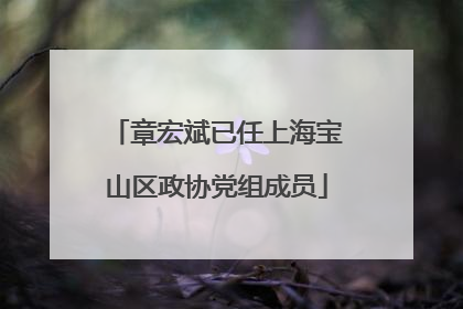 章宏斌已任上海宝山区政协党组成员