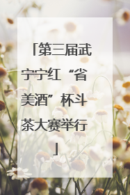 第三届武宁宁红“省美酒”杯斗茶大赛举行