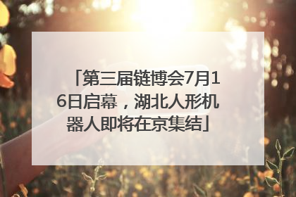 第三届链博会7月16日启幕，湖北人形机器人即将在京集结