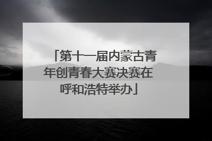 第十一届内蒙古青年创青春大赛决赛在呼和浩特举办