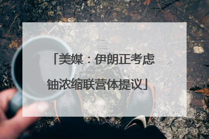 美媒：伊朗正考虑铀浓缩联营体提议