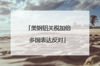 美钢铝关税加倍 多国表达反对