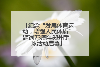 纪念“发展体育运动，增强人民体质”题词73周年郑州手球活动启幕