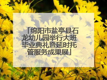 绵阳市盐亭县石龙幼儿园举行大班毕业典礼暨延时托管服务成果展