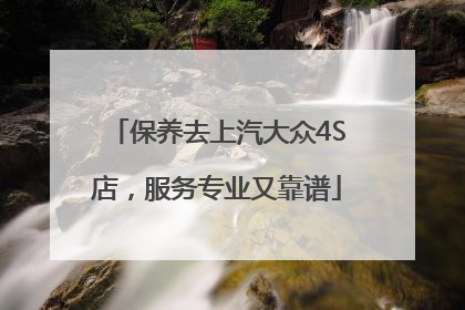 保养去上汽大众4S店，服务专业又靠谱