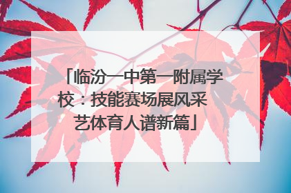 临汾一中第一附属学校：技能赛场展风采 艺体育人谱新篇