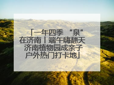 一年四季 “泉”在济南丨端午嗨翻天 济南植物园成亲子户外热门打卡地