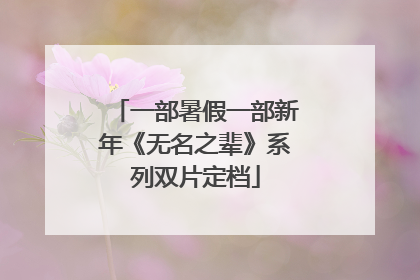 一部暑假一部新年《无名之辈》系列双片定档