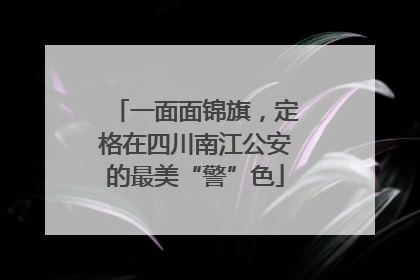 一面面锦旗，定格在四川南江公安的最美“警”色