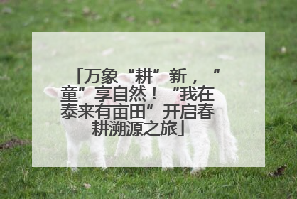 万象“耕”新，“童”享自然！“我在泰来有亩田”开启春耕溯源之旅