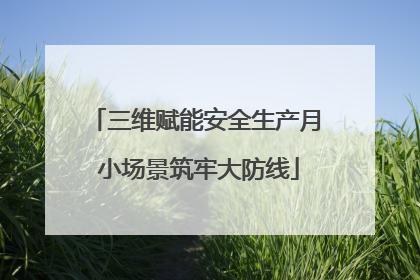 三维赋能安全生产月 小场景筑牢大防线