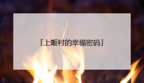 上畈村的幸福密码