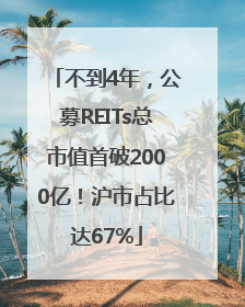 不到4年，公募REITs总市值首破2000亿！沪市占比达67%