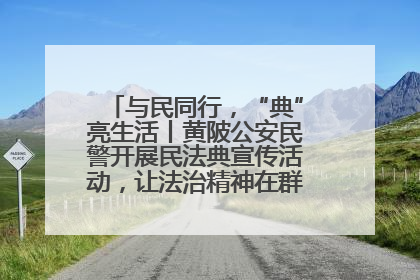 与民同行，“典”亮生活丨黄陂公安民警开展民法典宣传活动，让法治精神在群众心中落地生根