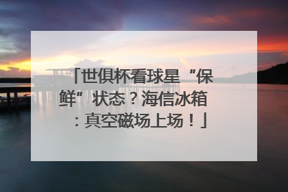 世俱杯看球星“保鲜”状态？海信冰箱：真空磁场上场！