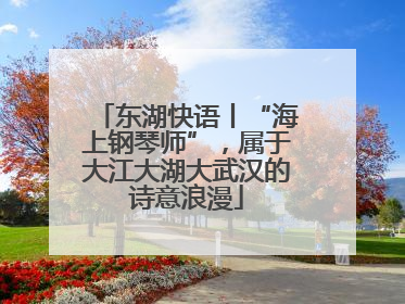东湖快语丨“海上钢琴师”，属于大江大湖大武汉的诗意浪漫