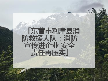 东营市利津县消防救援大队：消防宣传进企业 安全责任再压实