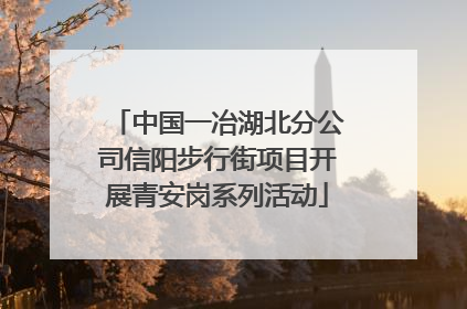 中国一冶湖北分公司信阳步行街项目开展青安岗系列活动