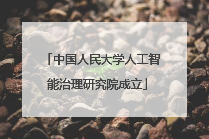 中国人民大学人工智能治理研究院成立