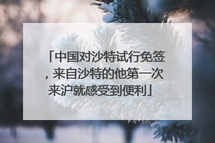 中国对沙特试行免签，来自沙特的他第一次来沪就感受到便利