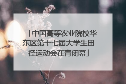 中国高等农业院校华东区第十七届大学生田径运动会在青闭幕