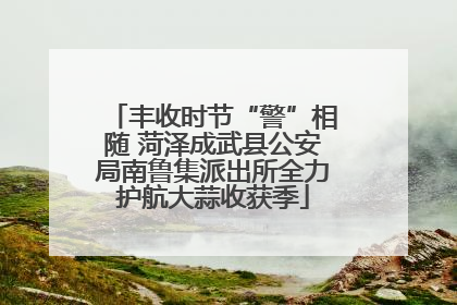 丰收时节“警”相随 菏泽成武县公安局南鲁集派出所全力护航大蒜收获季