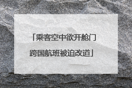 乘客空中欲开舱门 跨国航班被迫改道