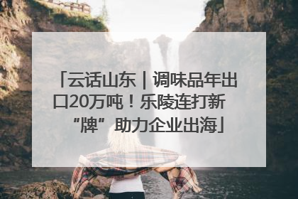云话山东｜调味品年出口20万吨！乐陵连打新“牌”助力企业出海