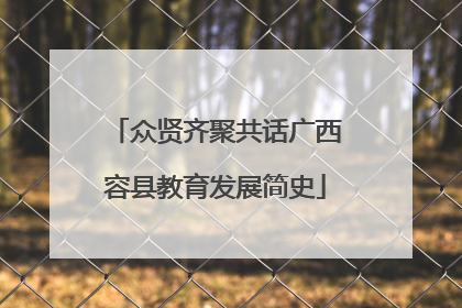 众贤齐聚共话广西容县教育发展简史