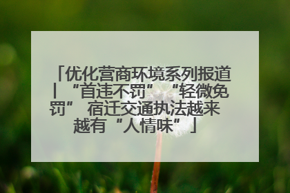 优化营商环境系列报道丨“首违不罚”“轻微免罚” 宿迁交通执法越来越有“人情味”